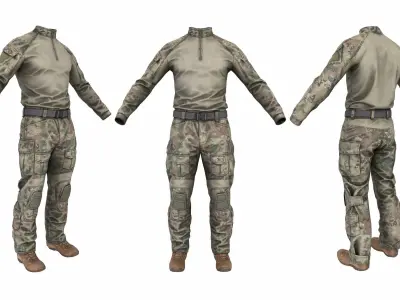 MILITARY Game Ready Crye G3 Uniform  Low-poly 3D model