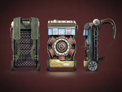 Far cry Backpack Low-poly 3D model