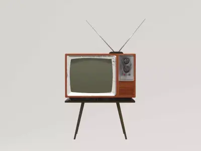Old TV Free low-poly 3D model