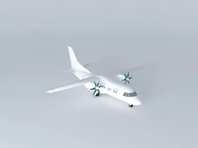 Template Antonov An 140 3D model