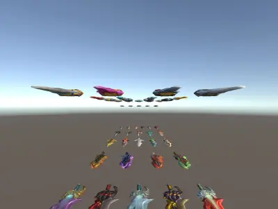 Cartoon Fantasy Weapons Swords Low-poly 3D model