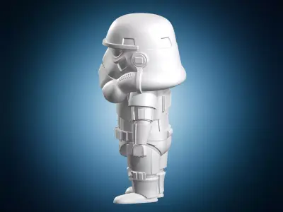 Chibi Stormtrooper Star Wars Collectible Figure 3D print model