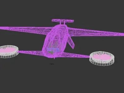 Evtol  Plane Low-poly 3D model