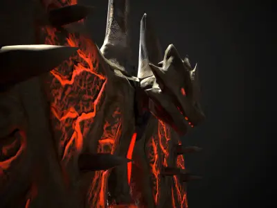 Dragon Axe Low-poly 3D model purchase