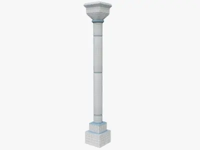 Column stone Low-poly 3D model