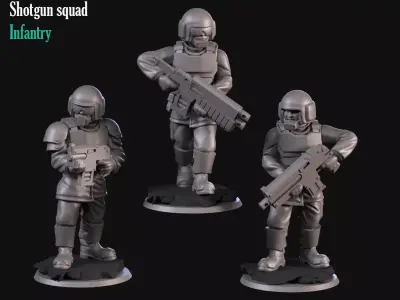 Shotgun Squad 3D print model