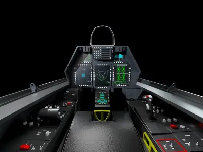 F-22 COCKPIT 3D model