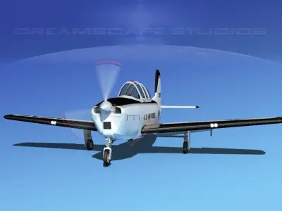 Beechcraft T-34 Mentor V07 USAF 3D model