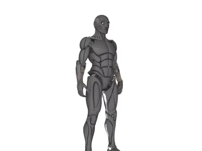 Humanoid Android Robot Base Character 3D Model Sci Fi Game Ready 3D model