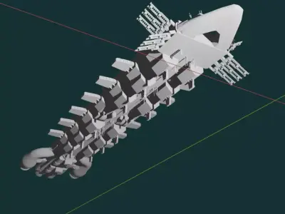 Space Cargo Ship 3D model