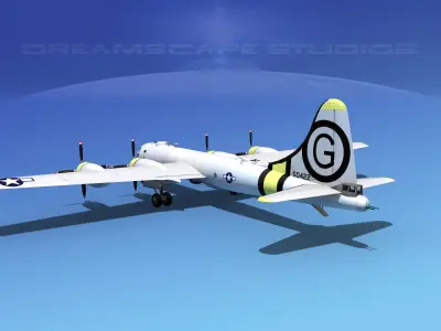 Boeing B-29 Superfortress Miss Angelica 3D model