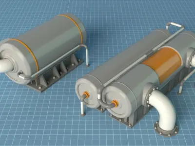 Industrial Kitbash - 10 - 100 pieces 3D model