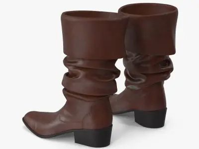 Leather Boots 2 3D model