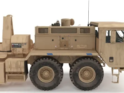 US Mobile Anti-Ballistic Missile System THAAD Open Version 3D model