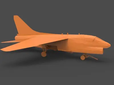 LTV A-7 wooden airplane 3D print model