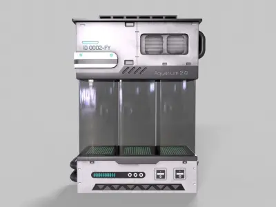 Sci-Fi Aquarium Low-poly 3D model
