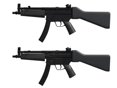 MP5 SMG Low-poly 3D model