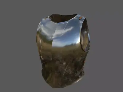 Cuirass R1 Low-poly 3D model