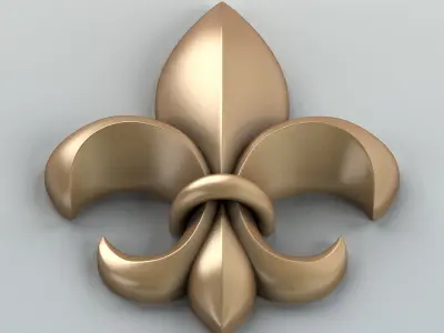 Carved decor vertical Free 3D model