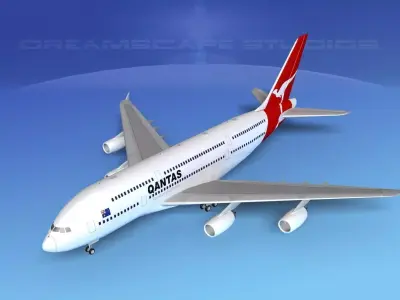 Airbus A380-800 Qantas  3D model