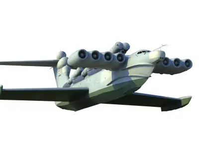 Lun-class ekranoplan project 903 3D model