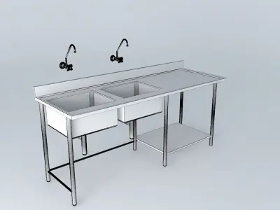 Kit 219 Bench Steel 2 Cubas V2 Alex Marques Free 3D model
