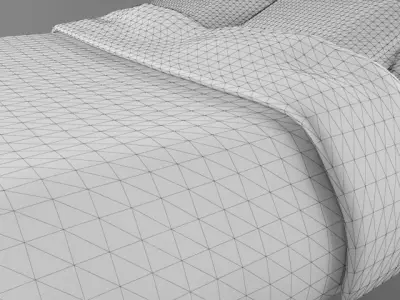 3D Bed Free Obj Model Free 3D model