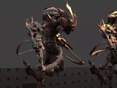 Bionic samurai low res model 3 3D model
