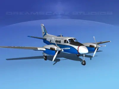 Beechcraft C-6 Transport USAF 3D model