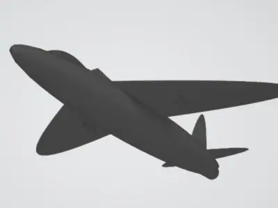 Basic Fictional Jet Aircraft 3D print model