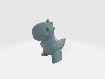 Dinosaur t-rex cartoon Low-poly 3D model