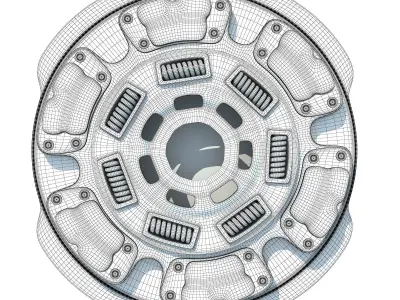 Flywheel Model of Clutch Disk 3D model