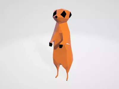 meerkat 3d lowpoly Low-poly 3D model