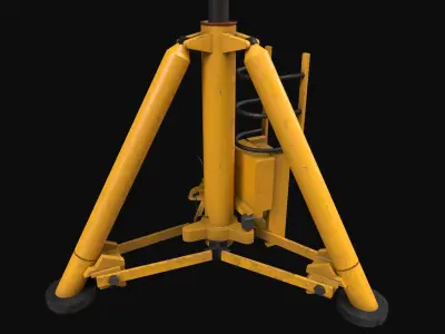 Aircraft Jack PBR Low-poly 3D model