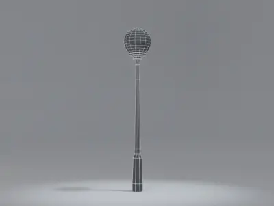 Lamp Post Low-poly 3D model