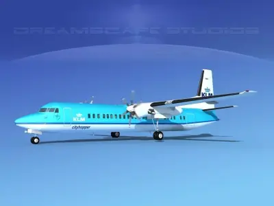 Fokker F-60 KLM Cityhopper 1 3D model