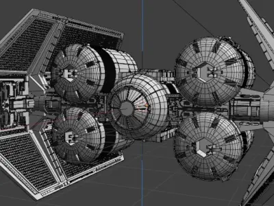 Print ready-tie ca punisher - T bomber starfighter starwars 3D print model
