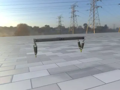 Electricity Poles Insulators 5 - Object 105 Low-poly 3D model