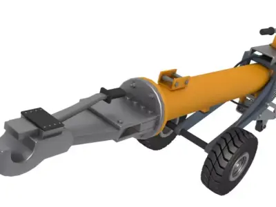 Aircraft Towbar 3D model