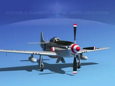 F-51D Mustang USAF 3 3D model