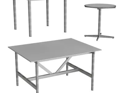 TAK Pedestal Table 01 3D model