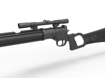 Boba Fett blaster carbine EE-3 from the movie Star Wars ROTJ 3D model