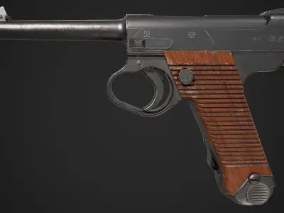 Type 14 Pistol Low-poly 3D model