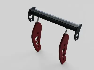 spoiler wing tuning rear auto garage  3D model