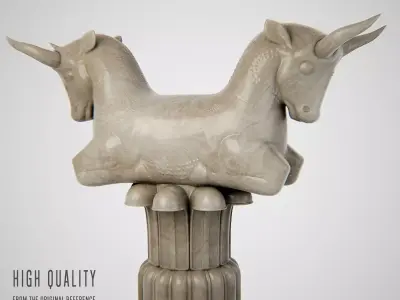 Persepolis bull column 3D model