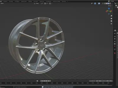 Niche Targa Wheel Offset Silver With Machined Face 3D model