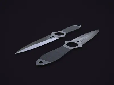CSGO Skelton Knife Low-poly 3D model