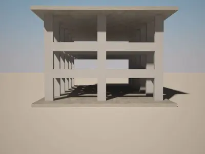 Column Beam structure 3D model