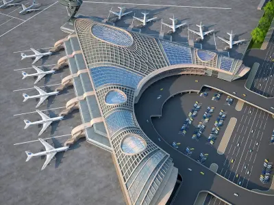 Airport 3D model get