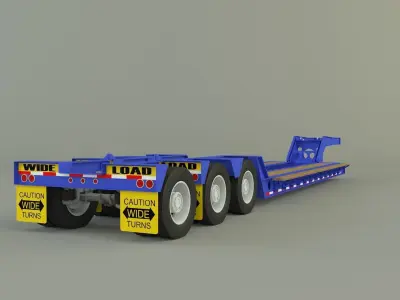 Low Boy Trailer 3D model